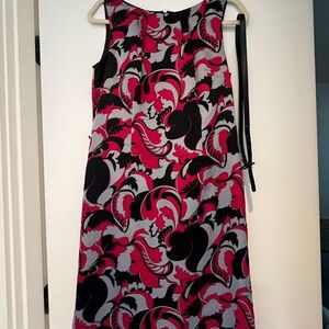 Ann Taylor Black and Red Sheath Mini Dress